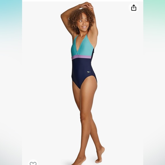 Speedo Other - Speedo One Piece Adjustable Crossback Swimsuit in Porcelain